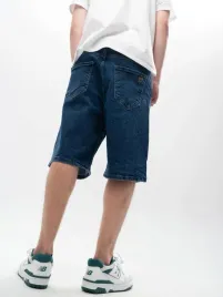 spodenki-szorty-meskie-jeans-jigga-wear-small-outline-crown-niebieskie