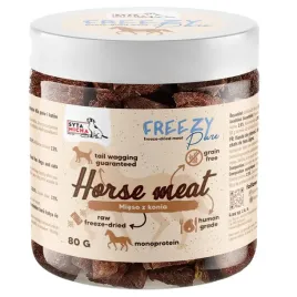 syta-micha-freezy-pure-100percent-liofilizowane-mieso-z-konia-dla-psa-80g