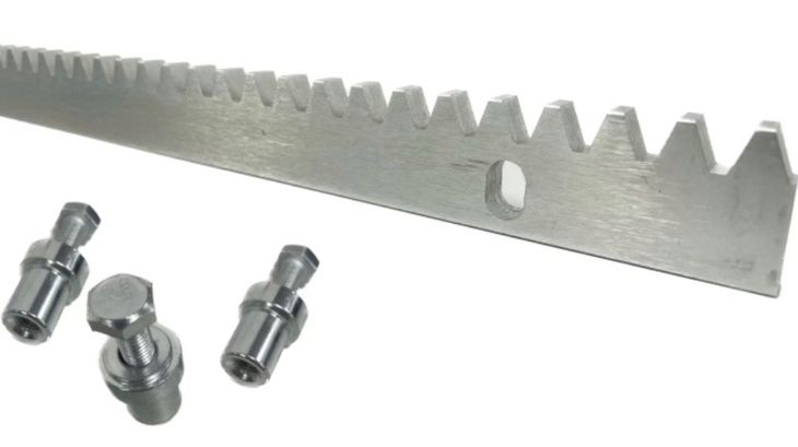 Listwa zębata metalowa 1m, 8mm do napędu tuleje i śruby w zestawie