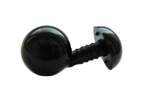 18mm - 2pary oczka oczy zaciskowe do maskotek 18mm czarne