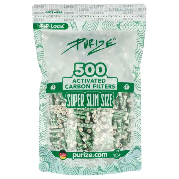 Filtry węglowe Purize Super Slim Size 500 szt śr. 5 mm