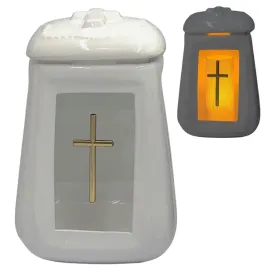 znicz-ceramiczny-beczka-worek-bialy-krzyz-zloty-na-cmentarz-zc23
