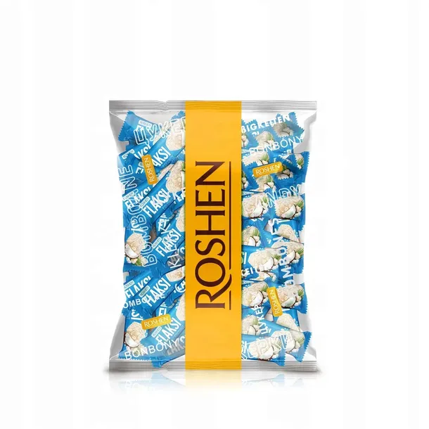 Cukierki o smaku Kokosowym z Płatkami Waflowymi FLAKSI Roshen 500 g