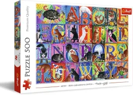 trefl-puzzle-500-koci-alfabet-37527-kotki-alfabet-literki
