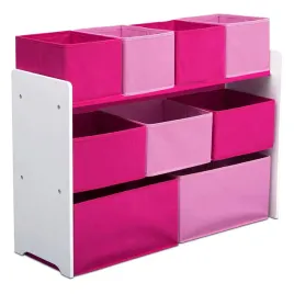 rozowy-bialy-duzy-regal-organizer-pojemniki-dzieci