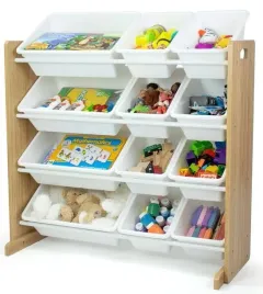 bialy-drewniany-regal-organizer-pojemniki-dzieci
