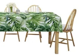 obrus-na-stol-boho-liscie-monstera-bawelna-zielony-140x220