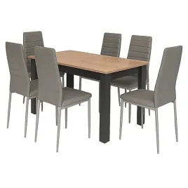 zestaw-stol-120x80-blat-dab-craft-nogi-czarne-6-szarych-krzesel-nicea
