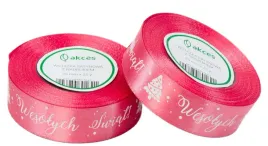 wstazka-swiateczna-satynowa-25mm-czerwona-wesolych-swiat-22m-prezent