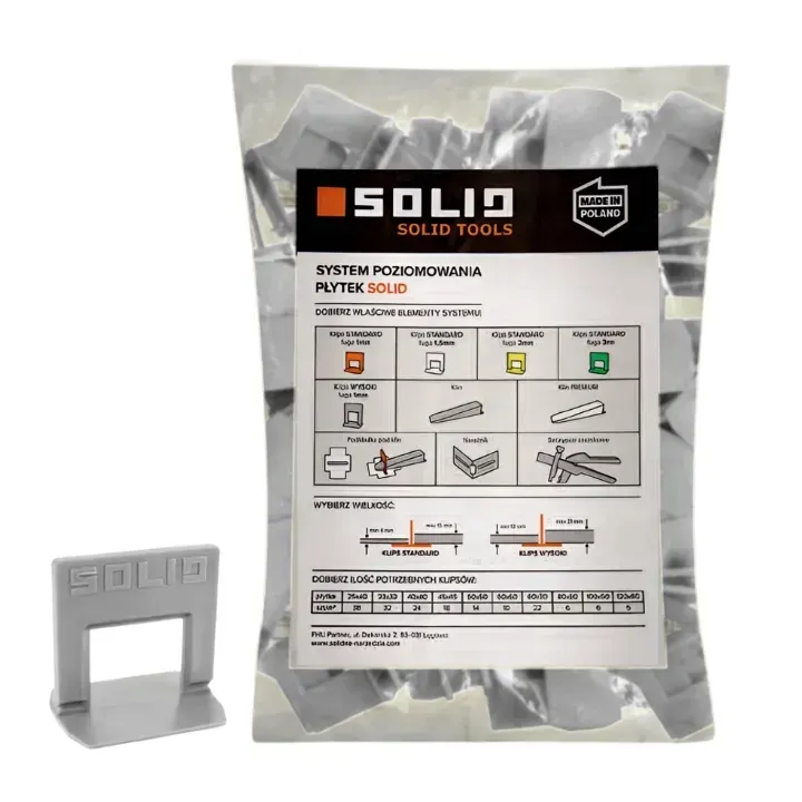 klips-system-poziomowania-plytek-solid-6460-15mm-stan-nowy