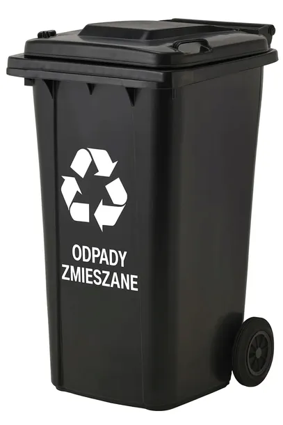 Pojemnik na Śmieci 240l Kosz Odpady Kubeł do Segregacji Mocny Czarny