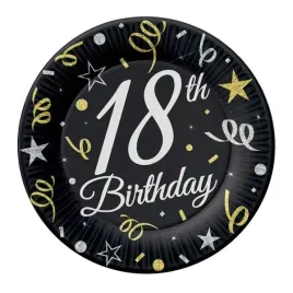 talerzyki-papierowe-18th-birthday-czarne-18cm-6-sztuk-pw-t187