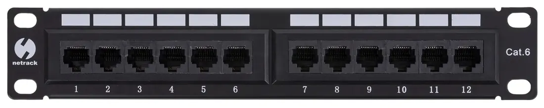patch-panel-rack-10-1u-12-porty-kat-6-utp-netrack-czarny-stan-nowy