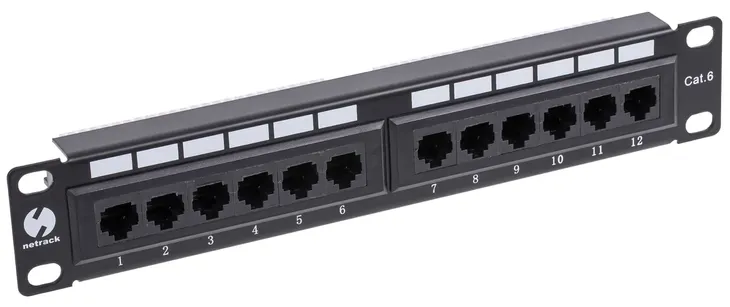 patch-panel-rack-10-1u-12-porty-kat-6-utp-netrack-czarny-dlugosc-kabla-0-m