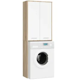 szafka-nad-pralke-do-lazienki-2-drzwi-180-cm-bialy-sonoma-slupek-lazienka
