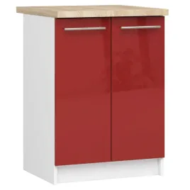 szafka-do-kuchni-60-cm-stojaca-biala-front-czerwony-polysk-2-polki-2-drzwi