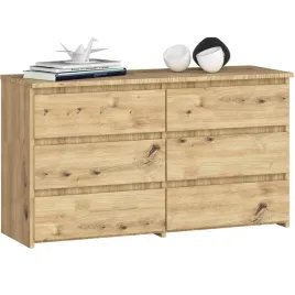 komoda-do-salonu-bezuchwytowa-100-cm-dab-artisan-drewno-6-szuflad-duza