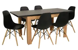 stol-drewniany-rozkladany-dab-80x120-160-6-krzesel-czarnych-kuchnia-salon