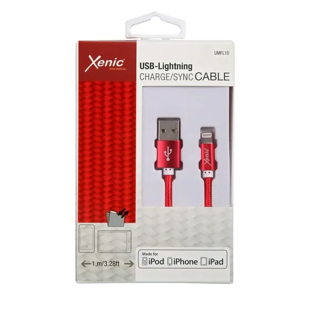 kabel-lightning-usb-xenic-umfl10-czerwony-1m-kolor-wielokolorowy