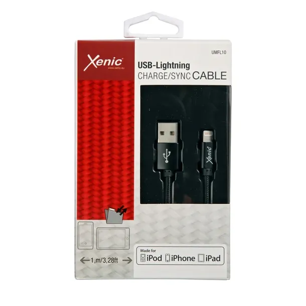 kabel-lightning-usb-xenic-umfl10-czarny-1m-kolor-wielokolorowy