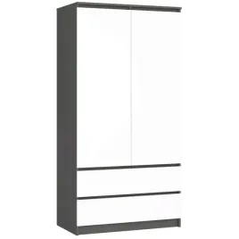 szafa-do-pokoju-dziecka-grafit-biala-2-drzwi-2-szuflady-90-cm-garderoba