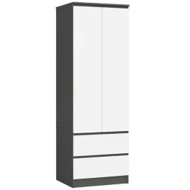 szafa-garderoba-do-sypialni-60-cm-2-drzwi-2-szuflady-grafit-szary-biala