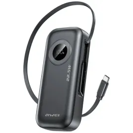 powerbank-awei-pa-9-10000mah-22-5w-z-wyciaganym-kablem-usb-c-czarny