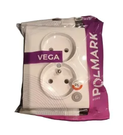 vega-gniazdo-2x2p-z-podwojne-biale