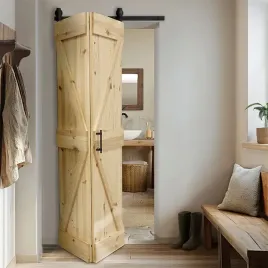 drzwi-przesuwne-skladane-drewniane-sosnowe-forest-surowe-z-prowadnica