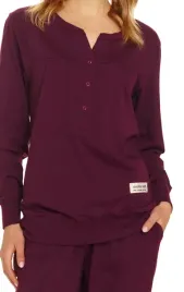pizama-damska-bawelniana-bordo-elegancka-doctor-nap-burgundy-pm-4349-rozm-s