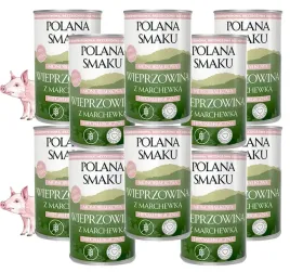 polana-smaku-karma-dla-psa-wieprzowina-z-marchewka-400g-mono-x10