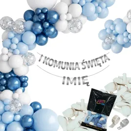 girlanda-balonowa-niebieska-biala-napis-i-komunia-swieta-imie-srebrny