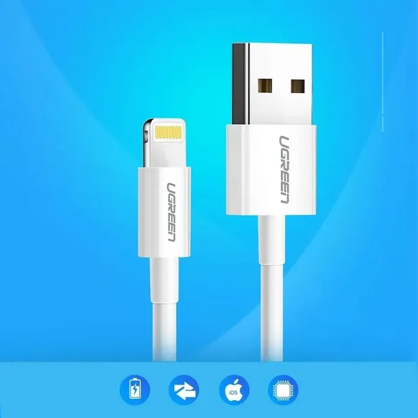 ugreen-kabel-przewod-usb-lightning-mfi-2m-24a-bialy-waga-z-opakowaniem-0-085-kg