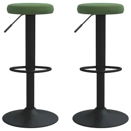 stolki-barowe-2-szt-ciemnozielone-tapicerowane-aksamitem