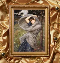 kobieta-boreas-j-w-waterhouse-obraz-na-plotnie-w-drewnianej-ramie