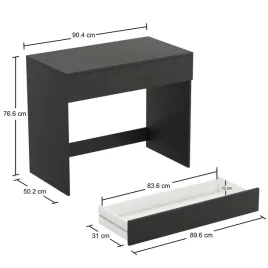 biurko-komputerowe-czarne-zgrabne-toaletka-szuflada-proste-wymiar-90x77x50