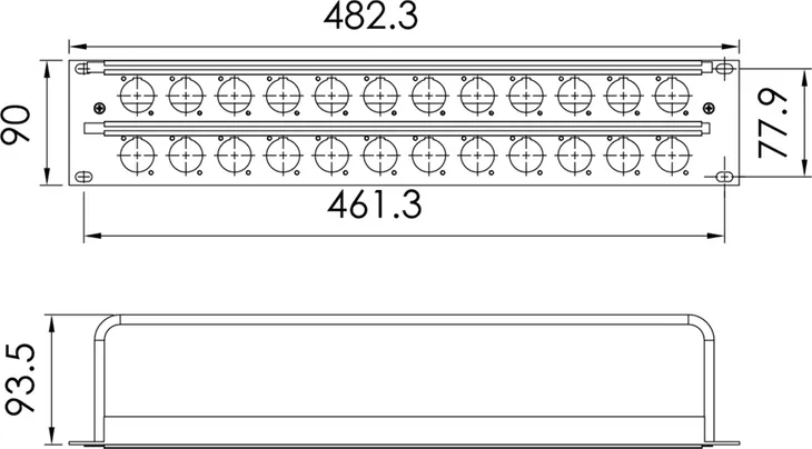 patch-panel-pusty-rack-19-2u-na-24-gniazda-typu-d-roxtone-rack2u24-marka-roxtone