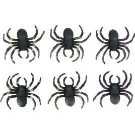 pajaki-6-szt-czarne-z-brokatem-7-cm-dekoracja-pajak-halloweenowe-halloween