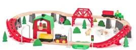 zestaw-drewniana-kolejka-zycie-na-farmie-mostem-pociagami-akcesoria-60-el