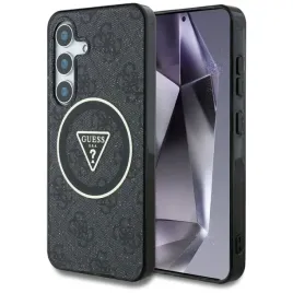 etui-guess-4g-glitter-triangle-buttons-magsafe-do-samsung-galaxy-s25-czarny