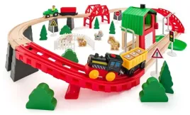 zestaw-drewniana-kolejka-zycie-na-farmie-mostem-pociagami-akcesoria-60-el
