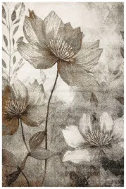 dywan-kwiaty-listki-nowoczesny-braz-szary-gesty-do-pokoju-ponte-80x150-cm