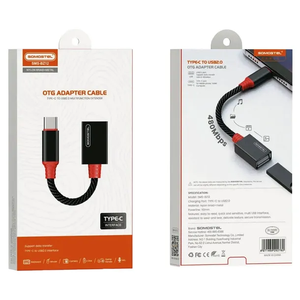 somostel-adapter-host-otg-usb-typ-c-sms-bz12-stan-nowy