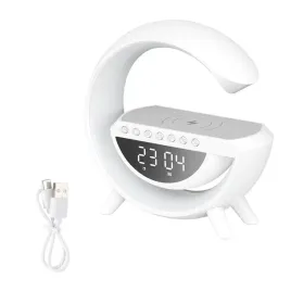 lampka-nocna-led-ladowarka-indukcyjna-budzik-zegar-biala-z-glosnikiem