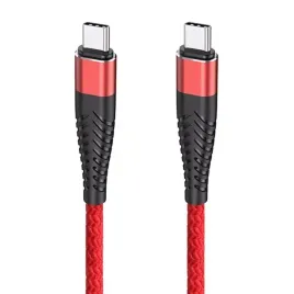 redx-kabel-usb-pd-typ-c-do-typ-c-3a-czerwony-2m-oplot-wzmacniany