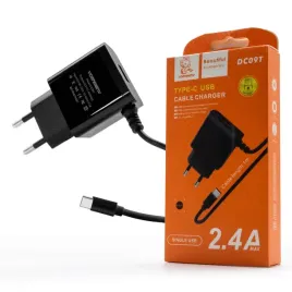 denmen-czarna-ladowarka-sieciowa-usb-kabel-typ-c-dc09t-w