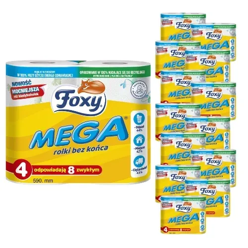 Papier toaletowy FOXY MEGA DŁUGI  x 14 sztuk PAKIET