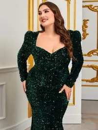 sukienka-wieczorowa-welurowa-cekinowa-zielona-maxi-z-dekoltem-serce-4xl-48