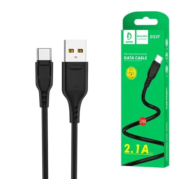 kabel-usb-typ-c-denmen-2-1a-czarny-2m-usb-2-1a-d23