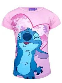 stitch-koszulka-t-shirt-dziewczecy-bluzka-krotki-rekaw-rozowa-rozmiar-128